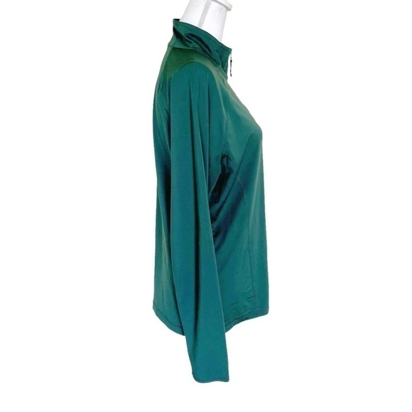 Soybu Yoga Quarter Zip Long Sleeve Running Mock Neck Pullover Green Size XL - Picture 2 of 6